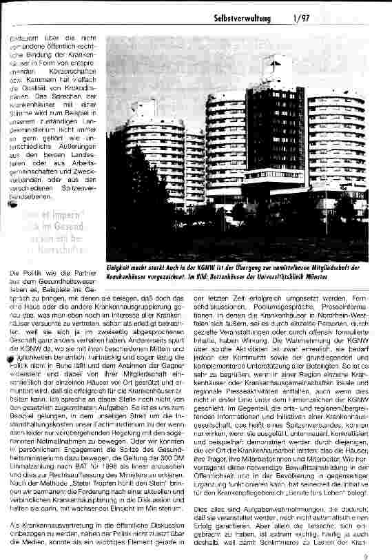 Vorschauseite 3: Die Krankenhäuser brauchen eine starke Krankenhausgemeinschaft Aufgaben und Ziele der Landeskrankenhausgesellschaften