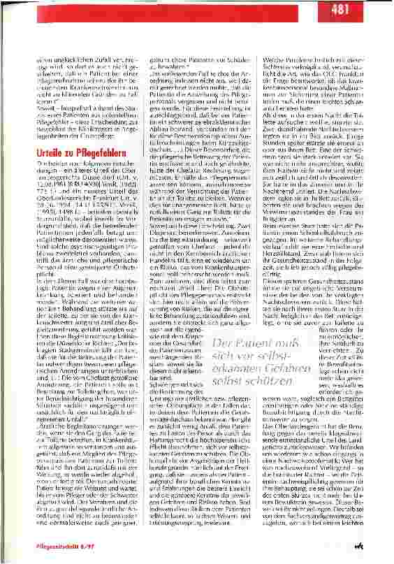 Vorschauseite 2: Sind Fehler in der Grundpflege die Ursache? Sturzund Ertrinkungsunfälle