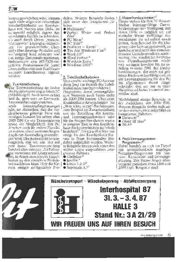 Vorschauseite 4: Mikrocomputer-(PC-) Einsatz im Krankenhaus Möglichkeiten, Auswahl, Einsatz Teil III Software, Systemlösungen und deren Einführungen