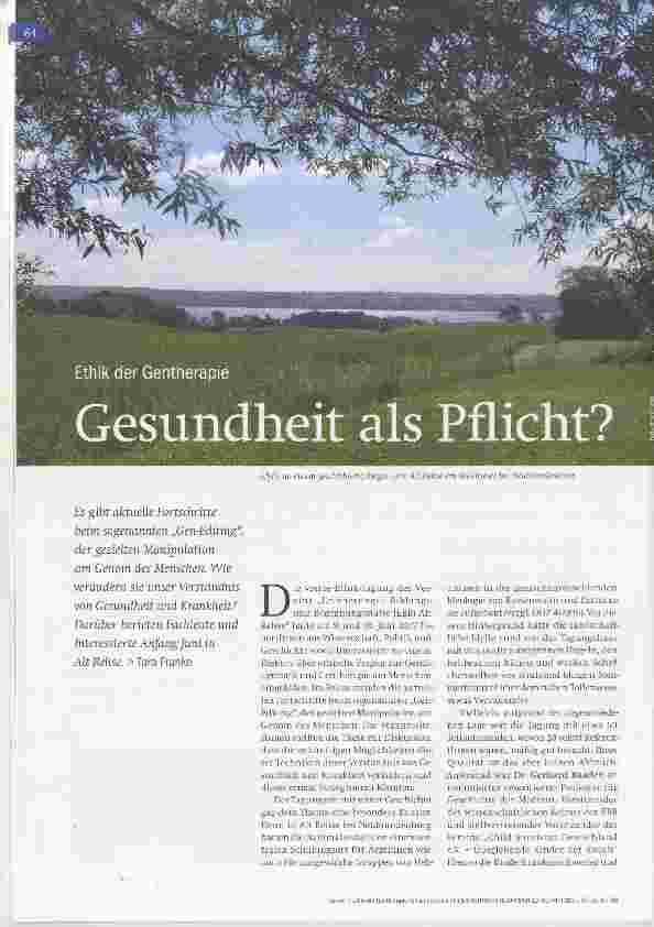 Vorschauseite 1: Gesundheit als Pflicht?