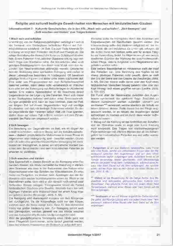 Vorschauseite 4: Herausforderungen in der palliativen Pflege von Menschen hinduistischer Glaubensrichtung
