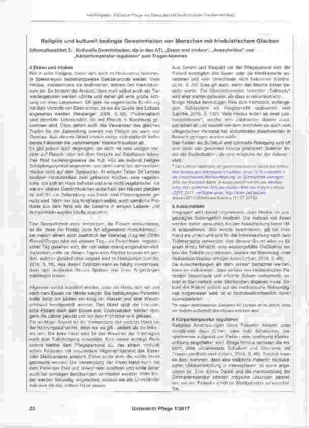 Vorschauseite 5: Herausforderungen in der palliativen Pflege von Menschen hinduistischer Glaubensrichtung