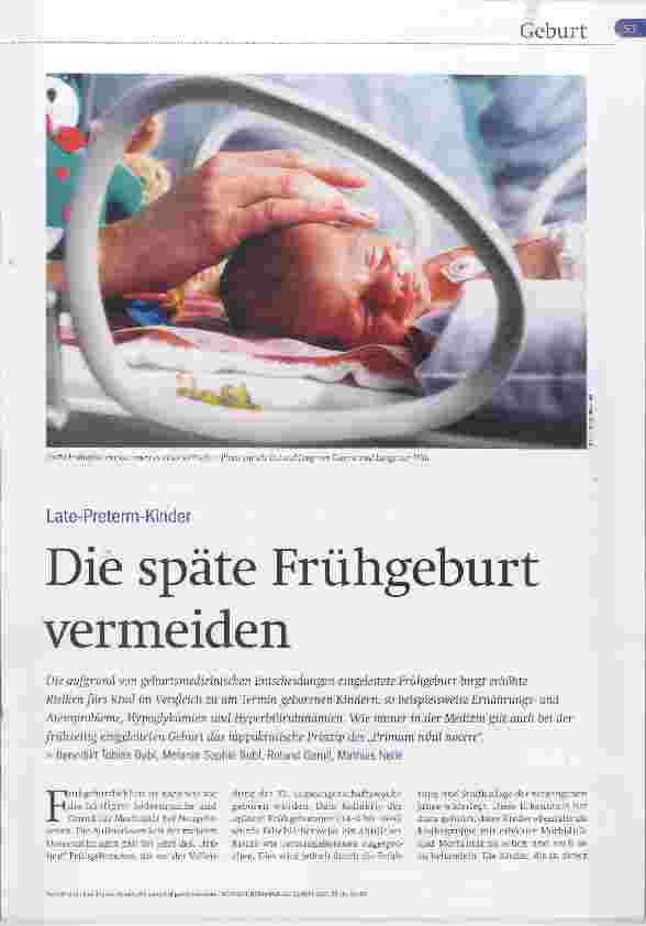 Vorschauseite 1: Die späte Frühgeburt vermeiden