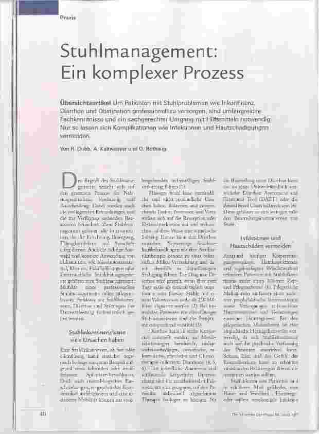 Vorschauseite 1: Stuhlmanagement: Ein komplexer Prozess