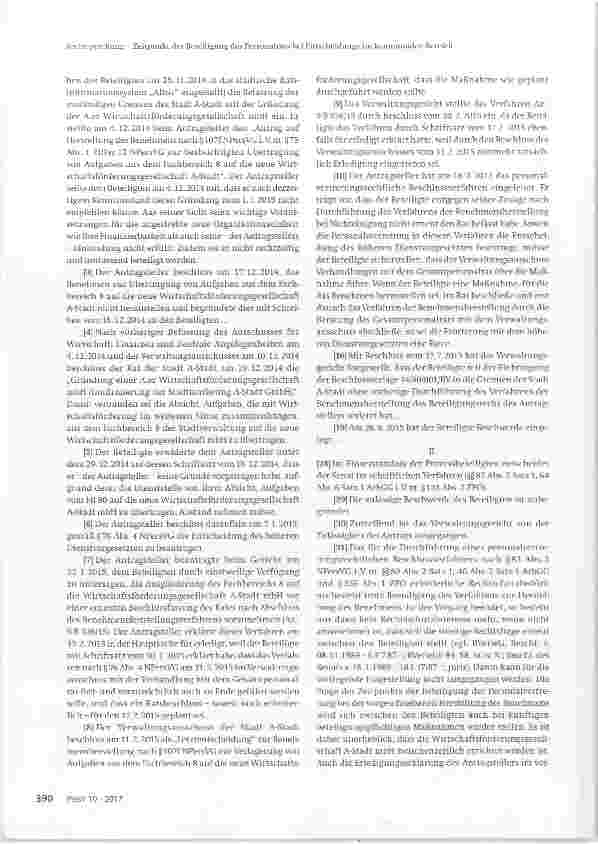 Vorschauseite 2: Zeitpunkt der Beteiligung des Personalrats bei Entscheidungen im kommunalen Bereich