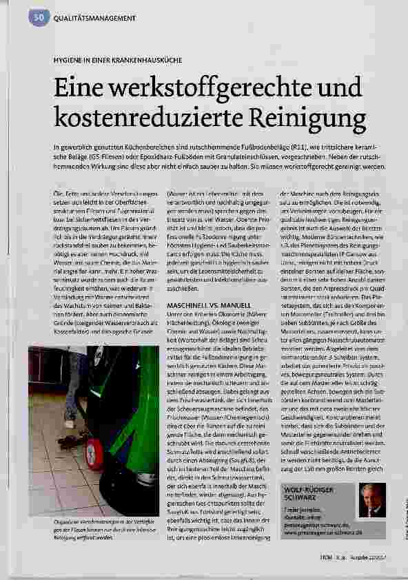 Vorschauseite 1: Eine werkstoffgerechte und kostenreduzierte Reinigung