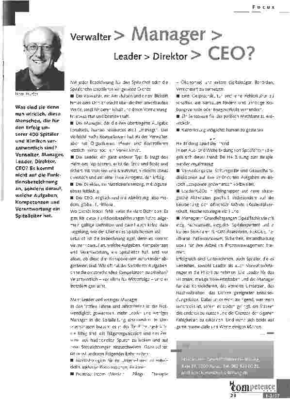 Vorschauseite 1: Verwalter > Manager > Leader > Direktor > CEO?