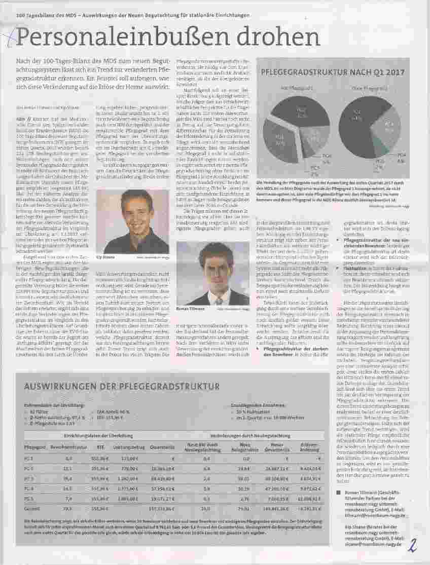 Vorschauseite 1: Personaleinbußen drohen