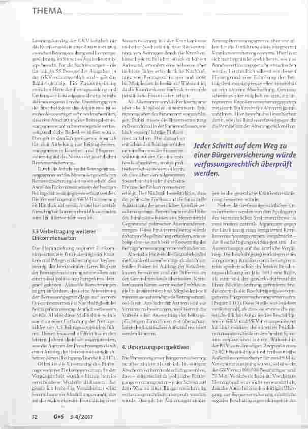 Vorschauseite 5: Die Einführung einer Bürgerversicherung