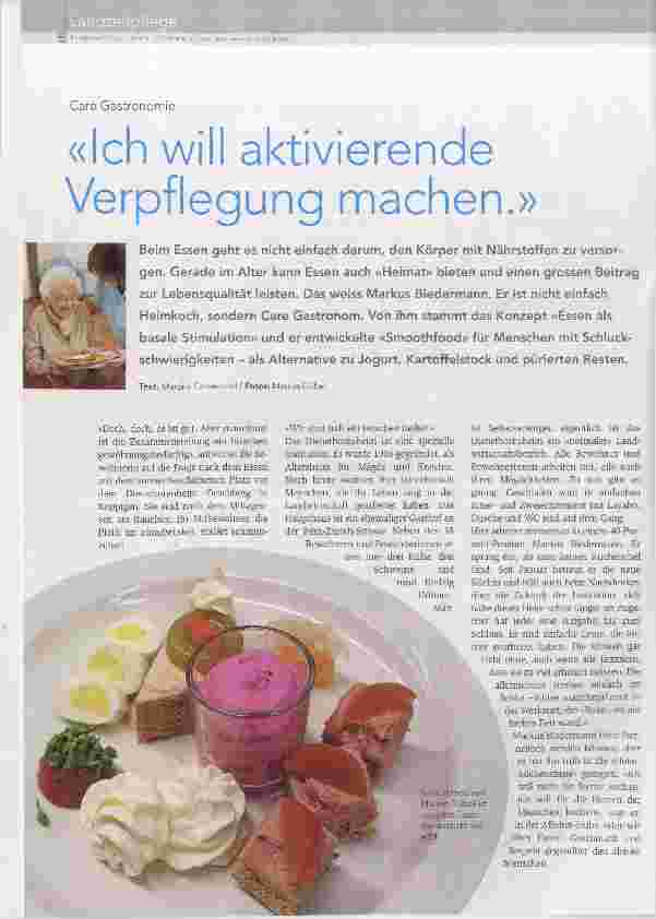 Vorschauseite 1: «Ich will aktivierende Verpflegung machen.»
