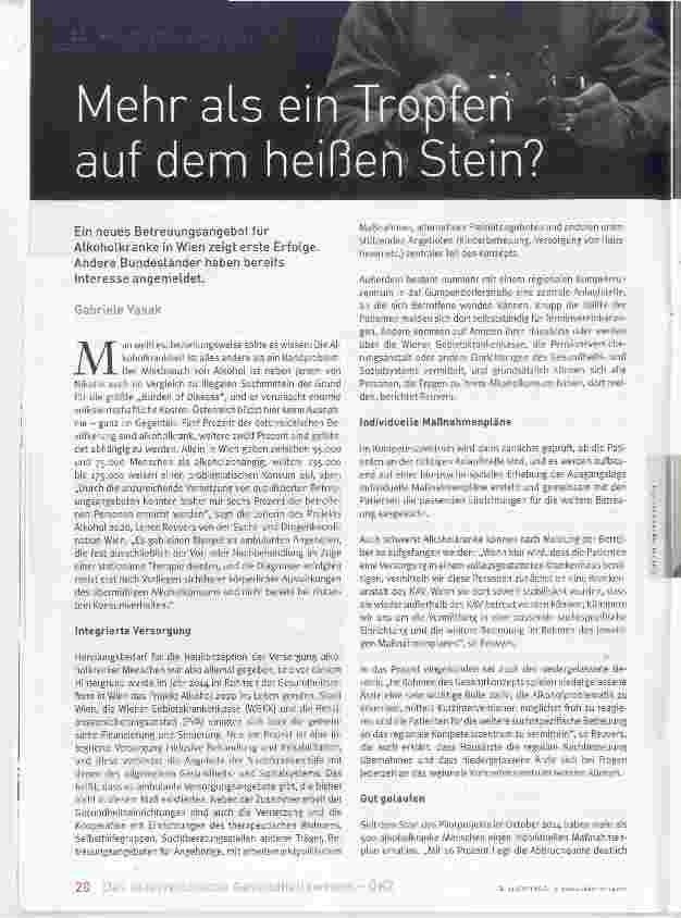 Vorschauseite 1: Mehr als ein Tröpfen auf dem heißen Stein?