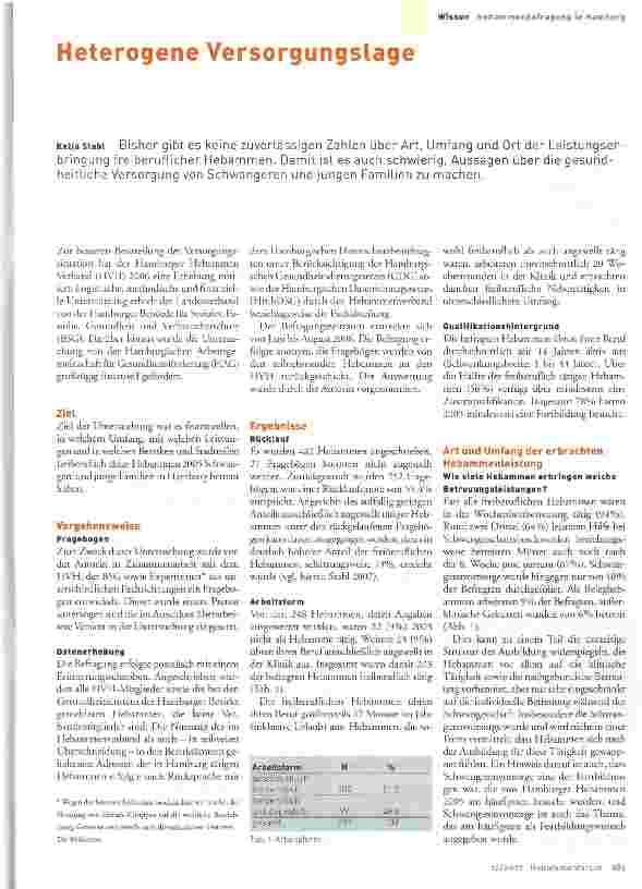 Vorschauseite 1: Heterogene Versorgungslage