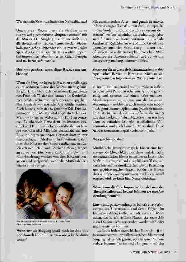 Vorschauseite 2: Freie musikalische Improvisation zur Heilung ein Gespräch mit Hanns-Günter Wolf