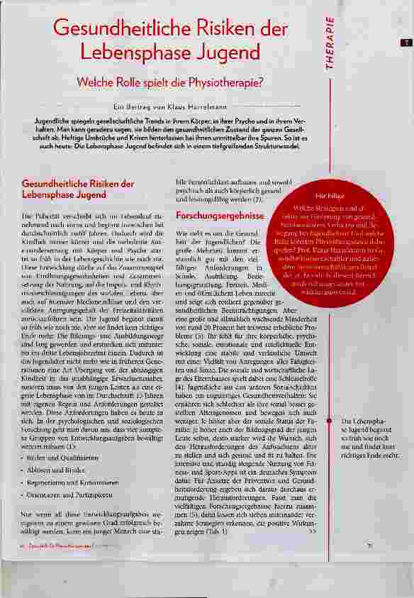 Vorschauseite 1: Gesundheitliche Risiken der Lebensphase Jugend