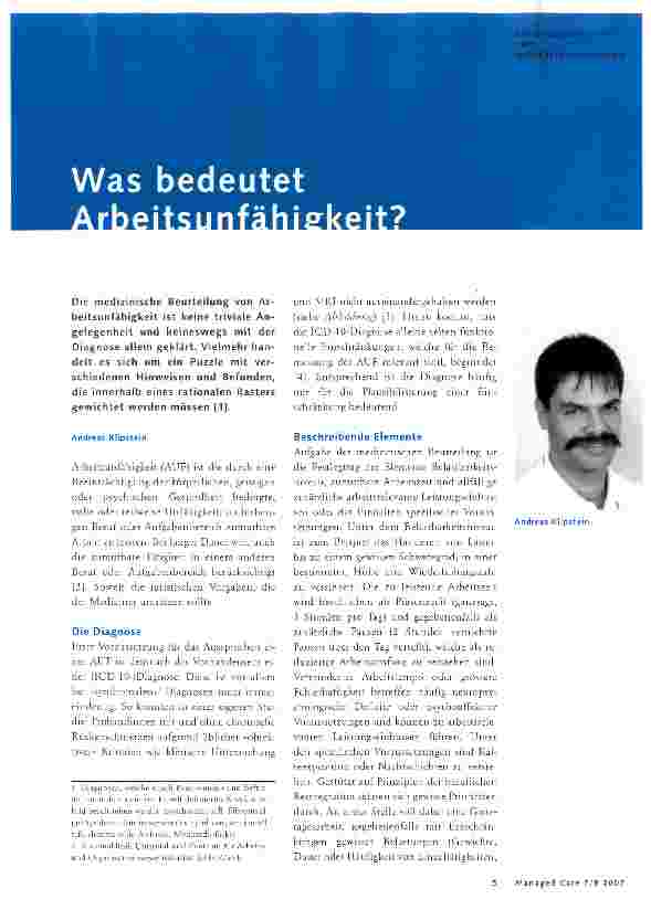 Vorschauseite 1: Was bedeutet Arbeitsunfähigkeit?