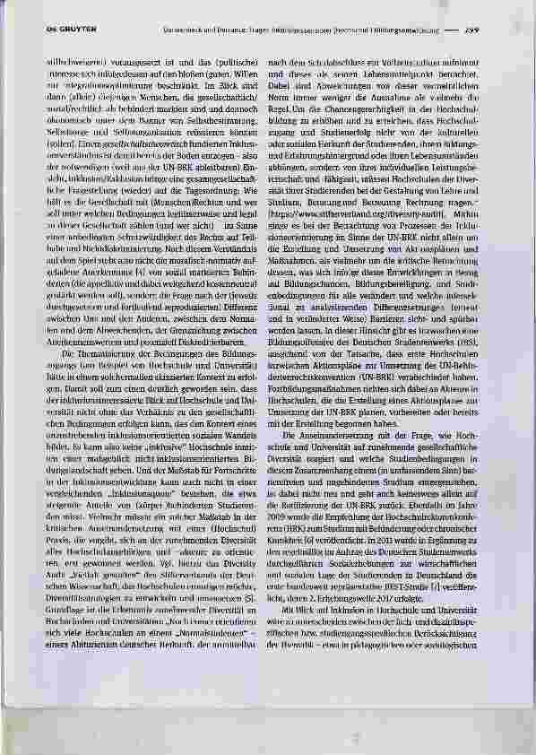 Vorschauseite 2: Fragen inklusionssensibler (Hochschul-) Bildungsentwicklung