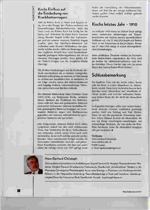 Vorschauseite 3: Trias deutschen Forschergeistes Teil 1 Robert Koch