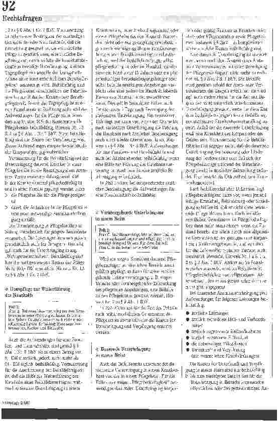 Vorschauseite 2: Leistungen bei Pflegebedürftigkeit