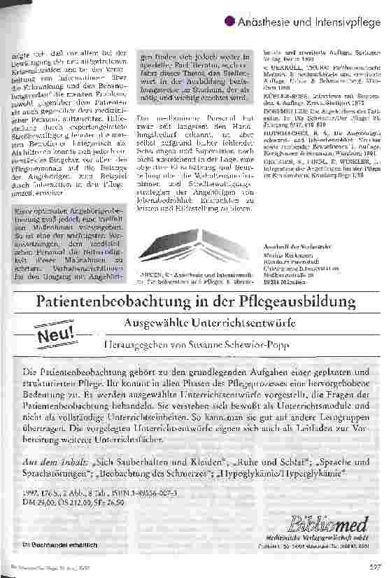 Vorschauseite 5: Die Intensivstation aus Sicht der Angehörigen Ergebnis von Befragungen
