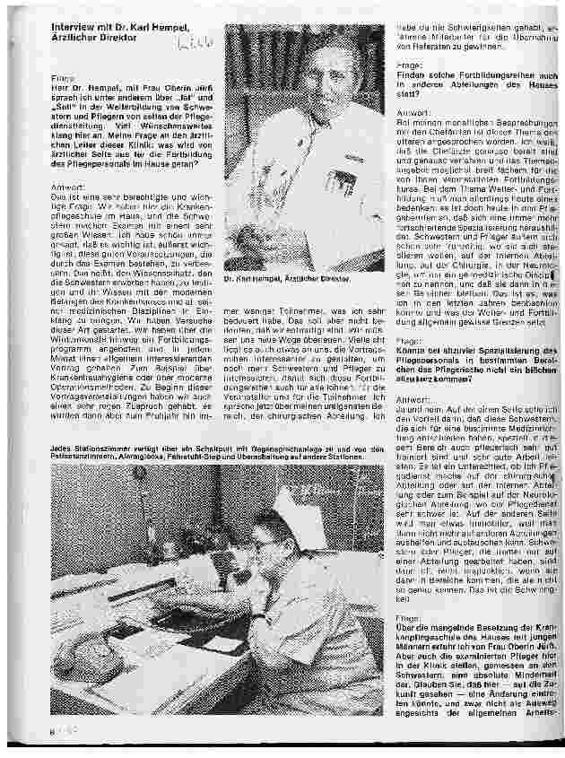 Vorschauseite 1: Das Allgemeine Krankenhaus Wansbek Interview mit Chefarzt Dr. Karl Hempel Ärztlicher Leiter