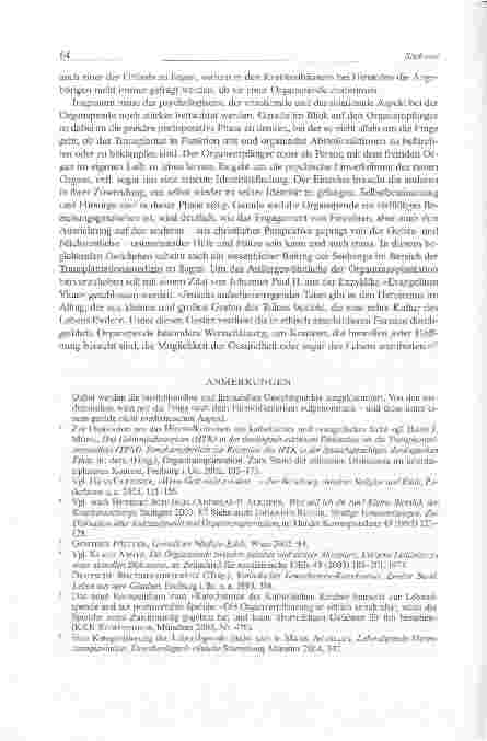 Vorschauseite 6: STICHWORT - Organspende - ein komplexes Geschehen