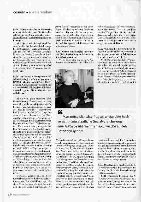Vorschauseite 4: Behinderte Menschen im Gegenwind?Gespräch mit dem Integrationsbeauftragten Martin Haug