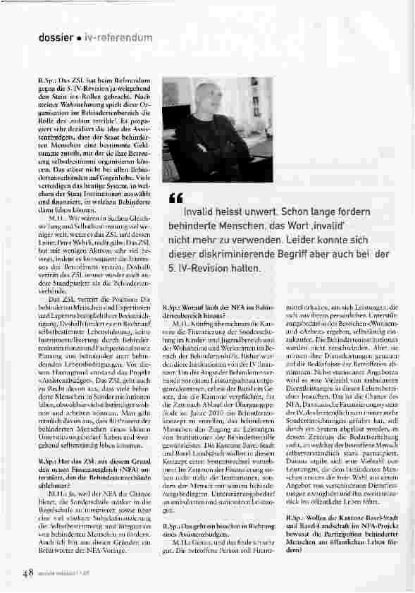 Vorschauseite 6: Behinderte Menschen im Gegenwind?Gespräch mit dem Integrationsbeauftragten Martin Haug