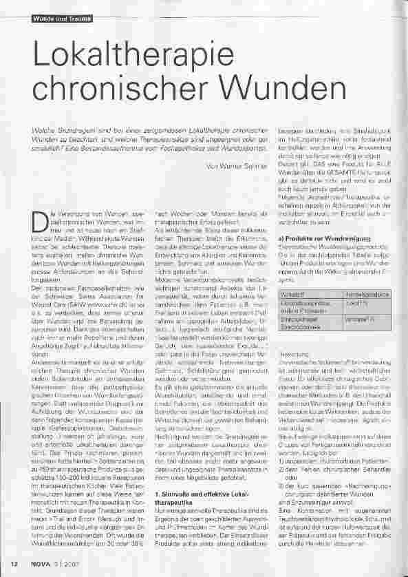 Vorschauseite 1: Lokaltherapie chronischer Wunden