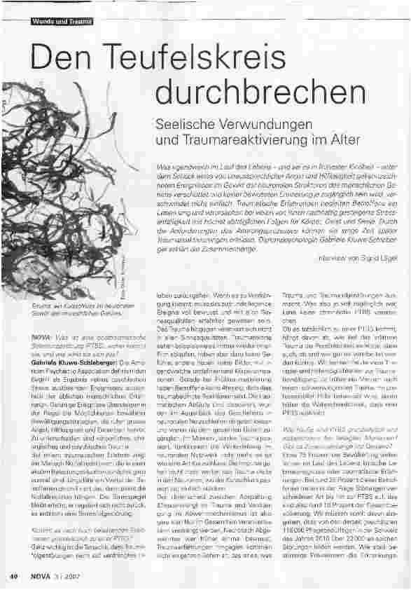 Vorschauseite 1: Den Teufelskreis durchbrechenSeelische Verwundungen und Traumareaktivierung im Alter