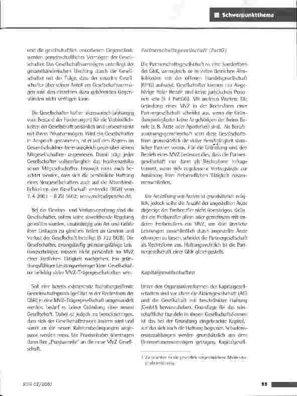 Vorschauseite 4: Die Versorgungslandschaft ändertsich - Rechtliche Rahmenbedingungen für MVZ