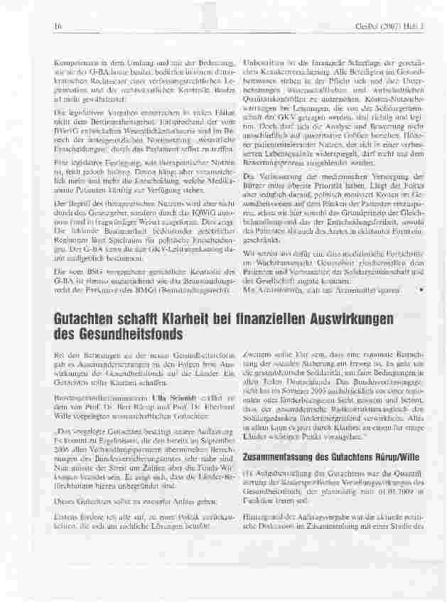 Vorschauseite 3: Verzicht auf medizinischen Fortschritt und Lebensqualität? Konsequenzen und politische Verantwortung