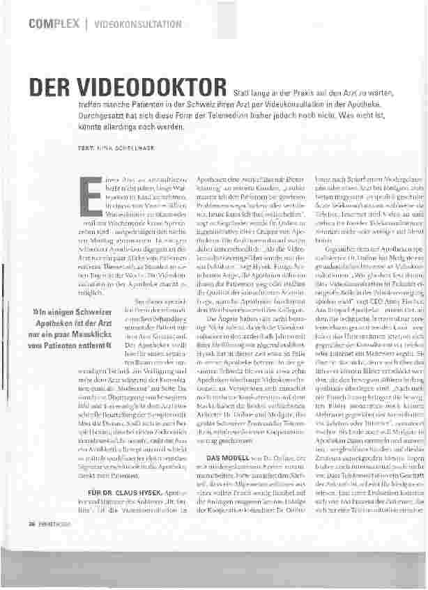 Vorschauseite 1: DER VIDEODOKTOR