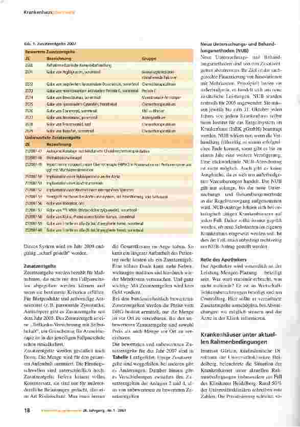 Vorschauseite 2: Krankenhaus und Krankenhausapotheke 2006 - ein Update