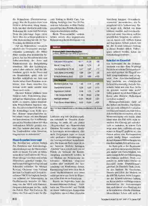 Vorschauseite 3: RATIONIERUNG IM GESUNDHEITSWESENGrenzen für den Fortschritt