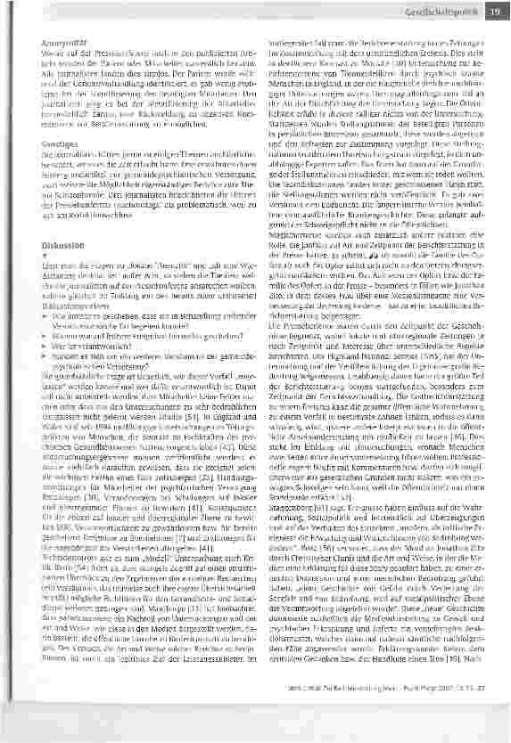Vorschauseite 5: Zur Berichterstattung über den tätlichen Angriff eines psychisch kranken Menschen