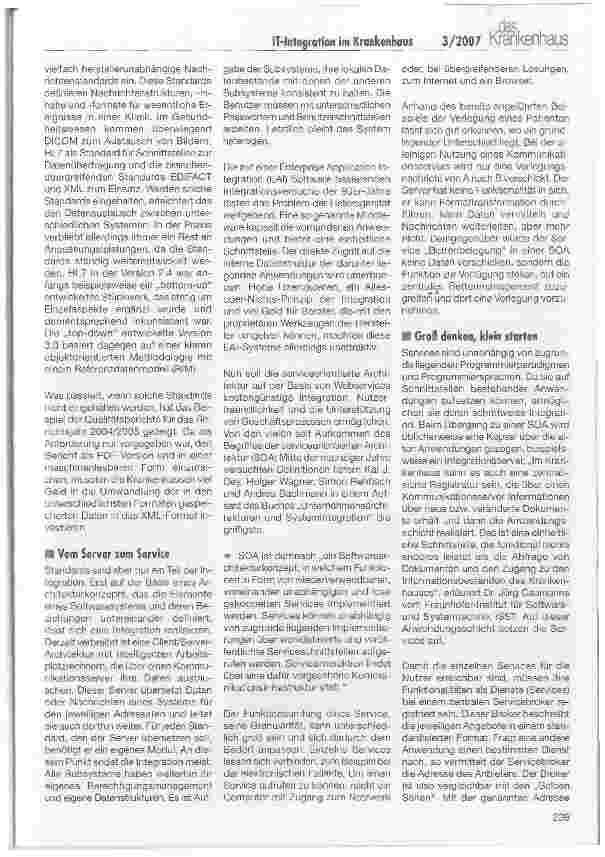 Vorschauseite 2: SOA - Von Technikinseln zur integrierten Vernetzung