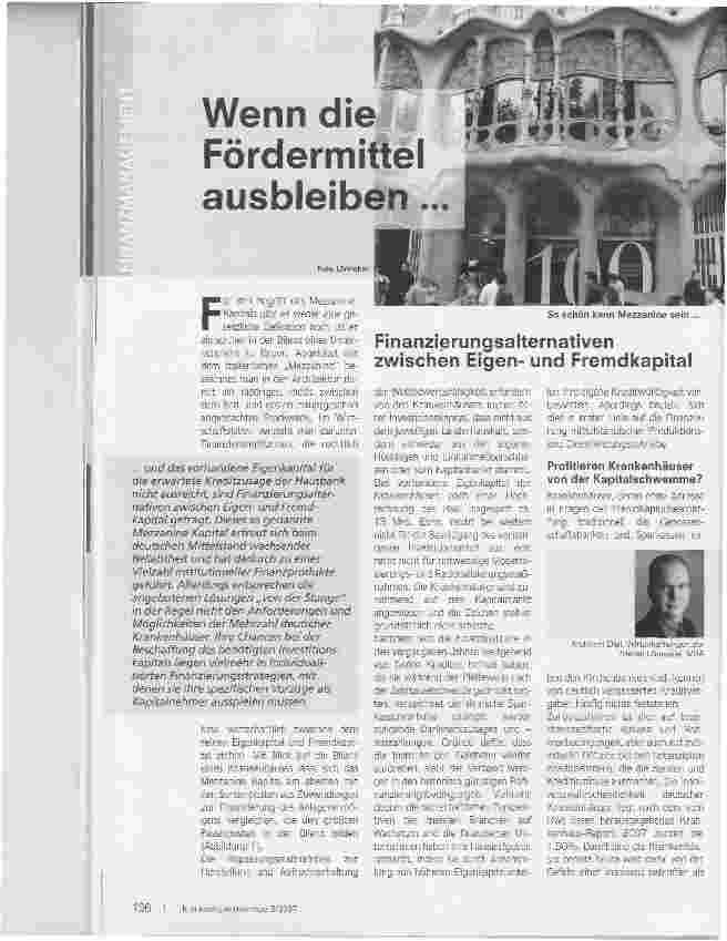 Vorschauseite 1: Wenn die Fördermittel ausbleiben. ..