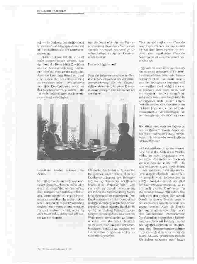 Vorschauseite 2: Die Gesundheitsreform ist eine große Enttäuschung