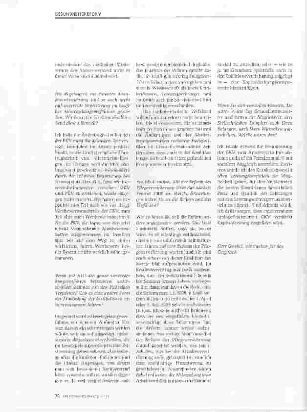 Vorschauseite 4: Die Gesundheitsreform ist eine große Enttäuschung