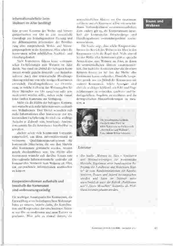 Vorschauseite 3: Kommunen stellen sich den demografischen Herausforderungen