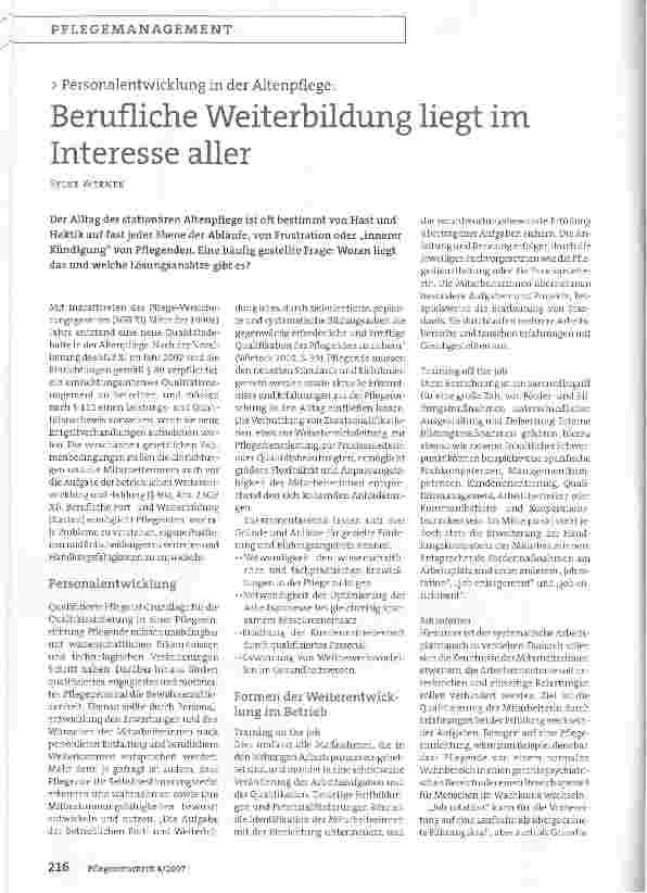 Vorschauseite 1: Berufliche Weiterbildung liegt im Interesse aller
