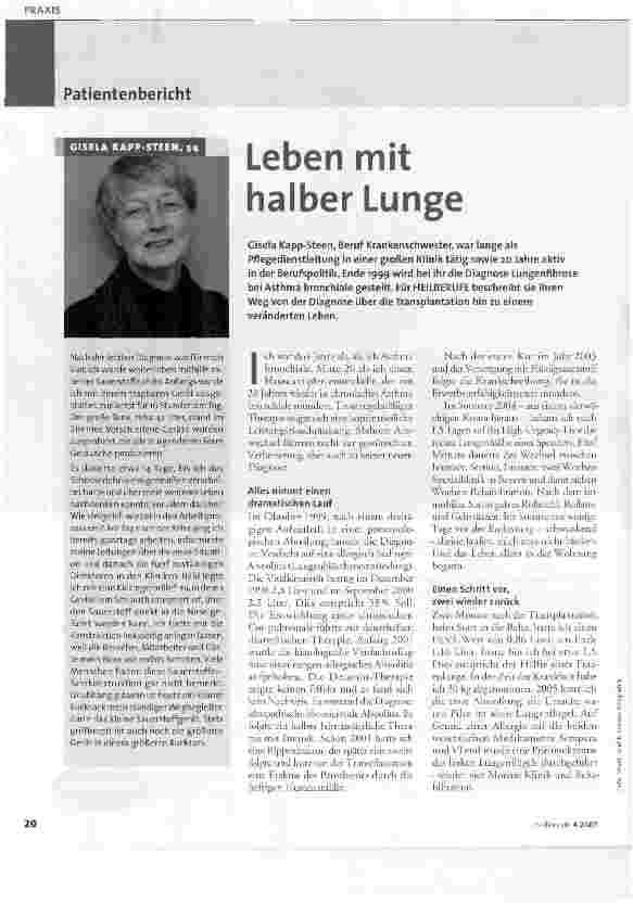 Vorschauseite 1: Leben mit halber Lunge