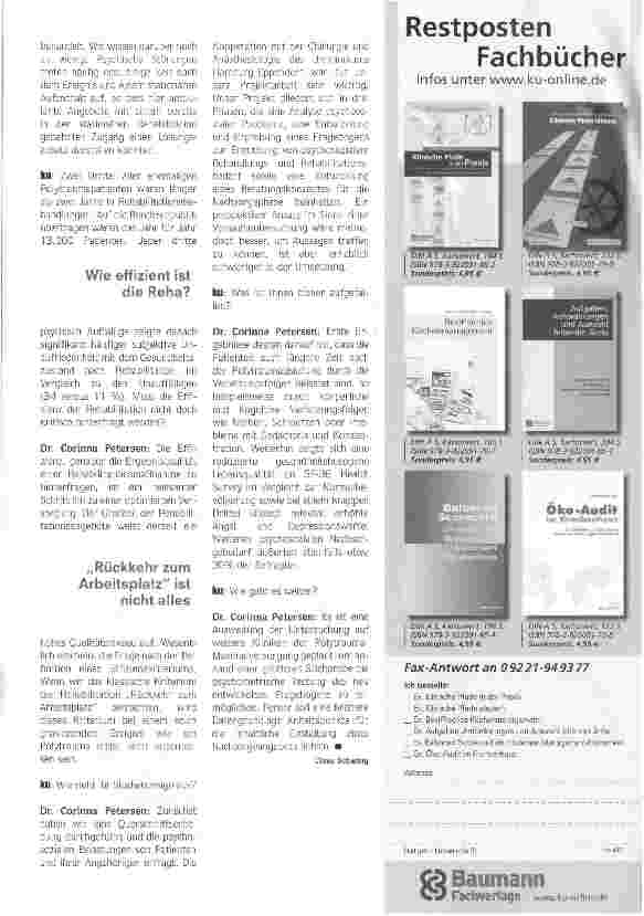 Vorschauseite 2: Psychosozialer Nachsorgebedarf