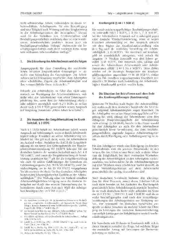 Vorschauseite 2: Langzeitkranke Grenzgänger
