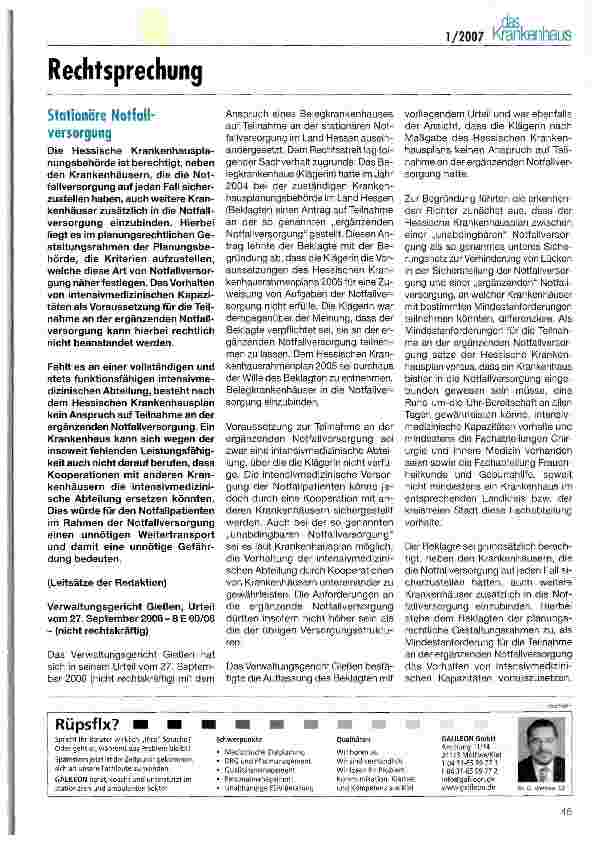 Vorschauseite 1: Rechtsprechung