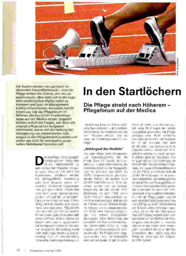 Vorschauseite 1: In den Startlöchern
