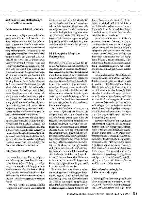 Vorschauseite 2: Tiefkühlfrüchte als Risikofaktor für Gastroenteritis-Ausbrüche durch Noroviren