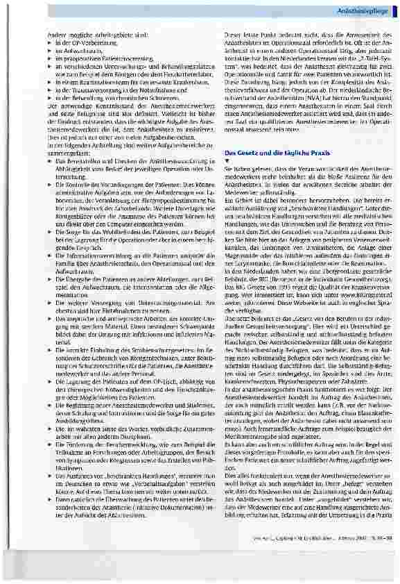 Vorschauseite 2: Ein Blick über die Grenze: Der niederländische Anesthesiemedewerker