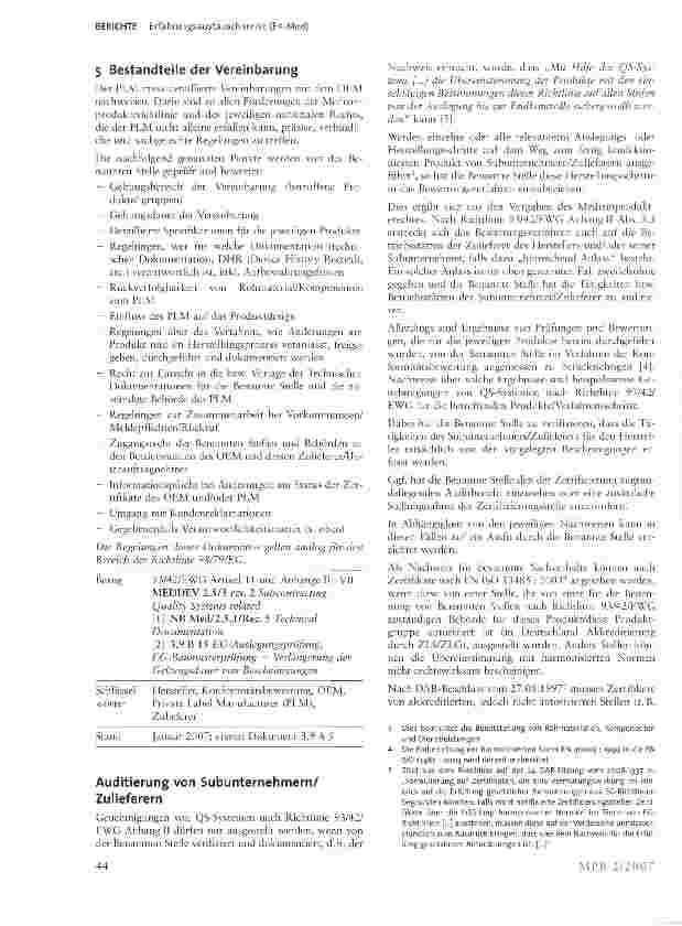 Vorschauseite 5: Erfahrungsaustauschkreise der nach dem Medizinproduktegesetz benannten Stellen (EK-Med)