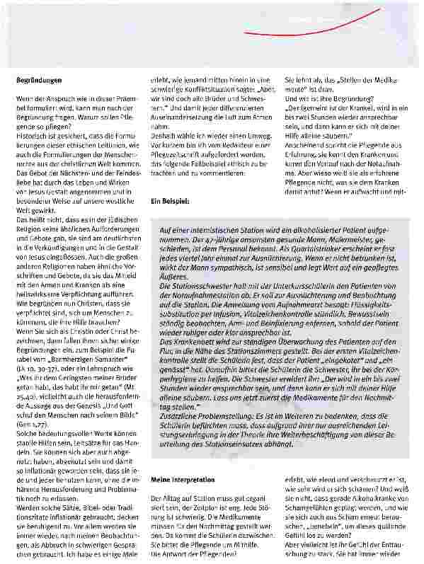 Vorschauseite 4: Professionelle Pflege und christliche Identität